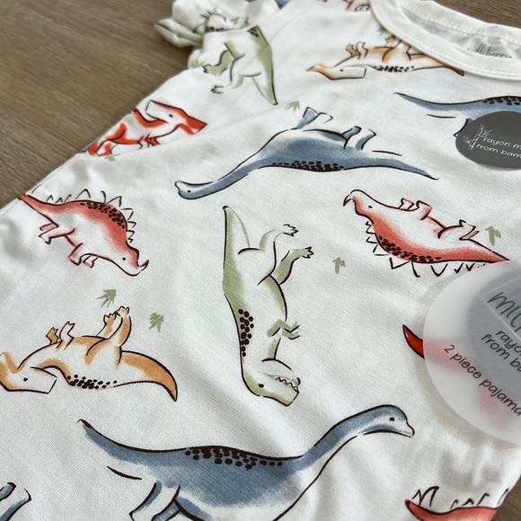 Milkberry bamboo toddler boy pajama set dinosaurs 2T 3T 4T 5T - Picture 4 of 7